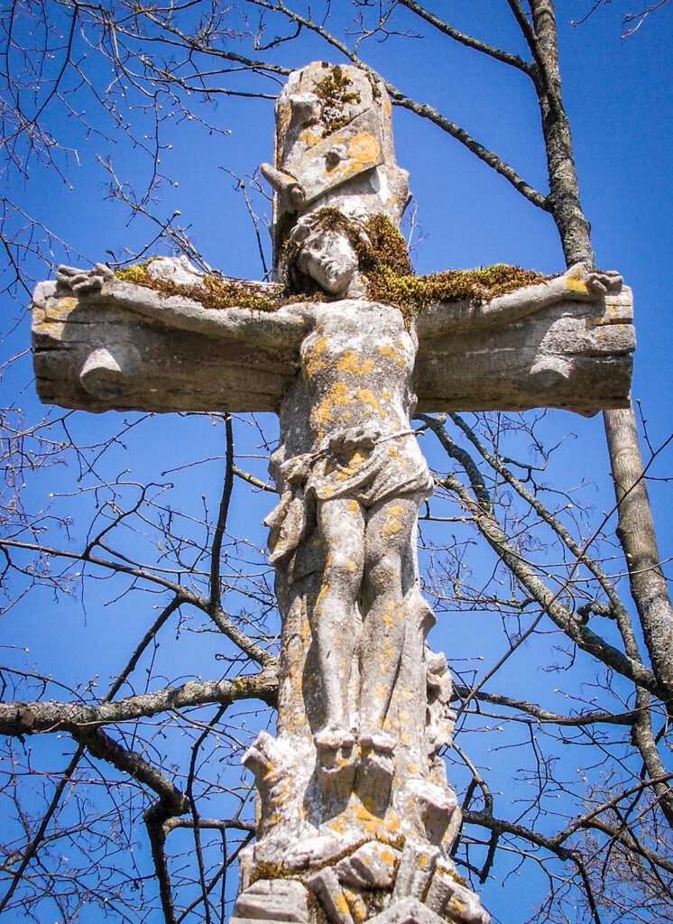 Steinkreuz mit Jesus