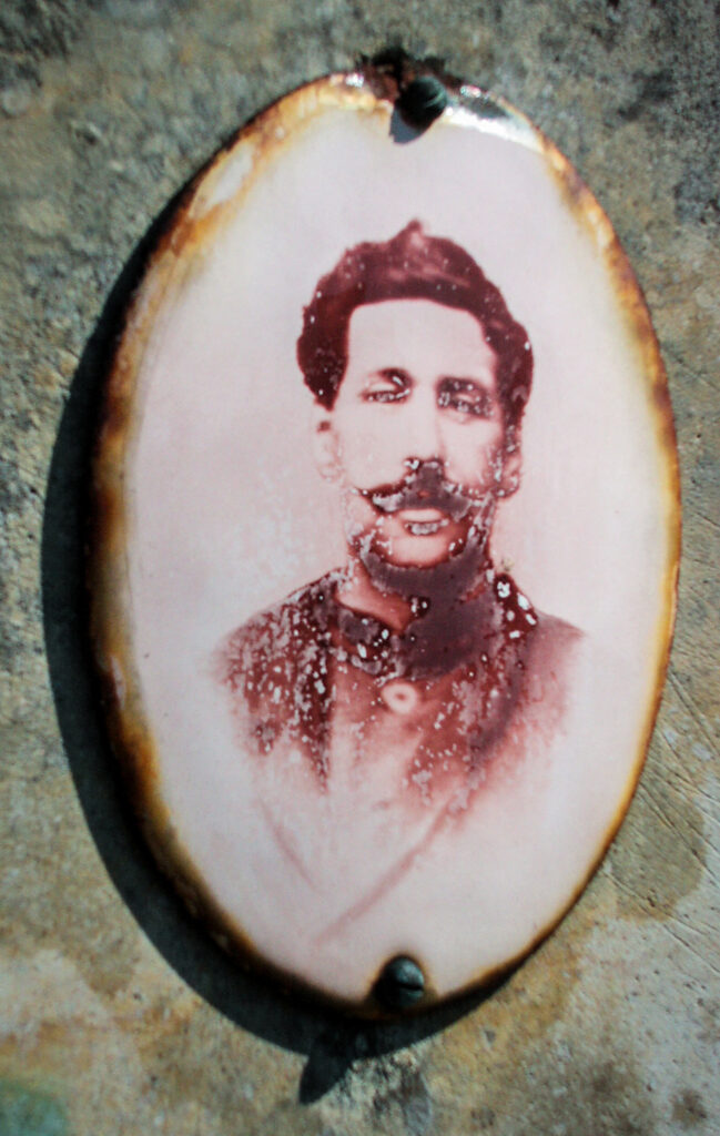 alte Plakette mit Portrait