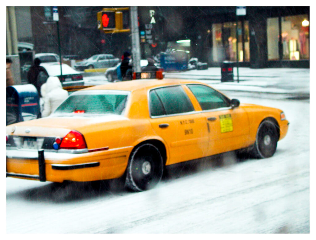 gelbes Taxiauto