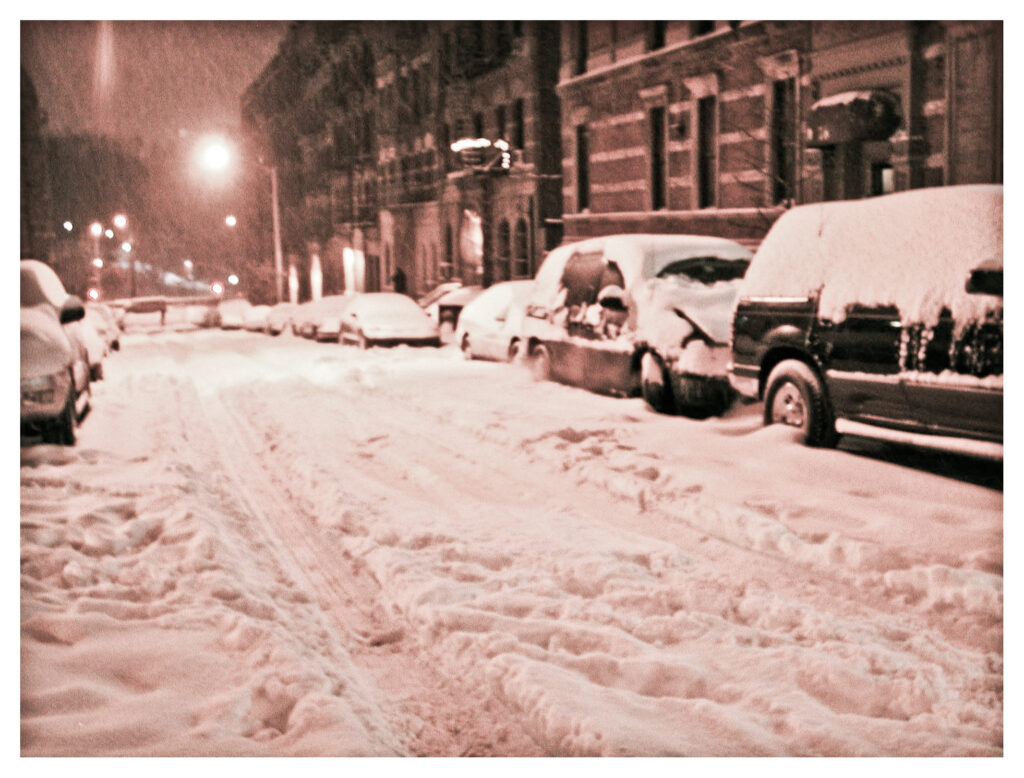 verschneite Straße